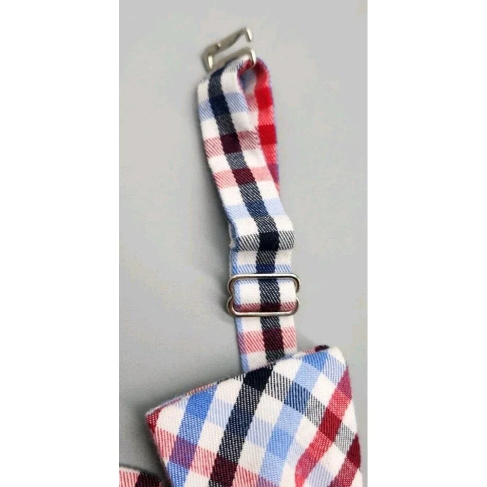 Bella Bliss Bow Tie Boys Adjustable Red White Blue 100% Cotton